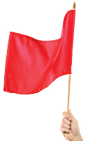 the flag is red